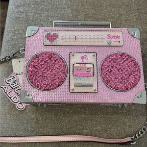 Barbie Pink Glitter Boombox Portable Cassette Radio